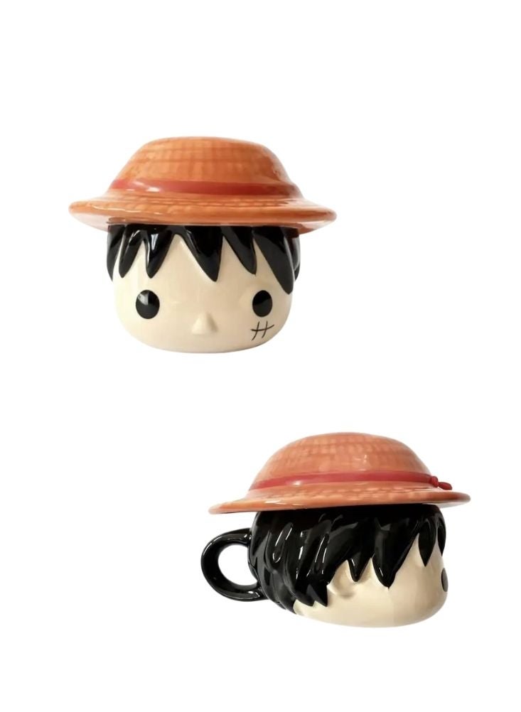 Premium One Piece Luffy 3D Ceramic Mug – Anime Character Straw Hat Design Coffee Cup - Image 1